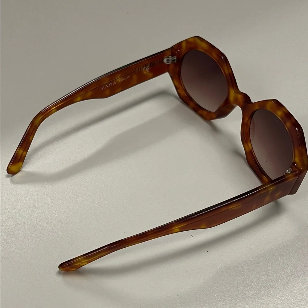 Zara Brown Octagonal Sunglasses